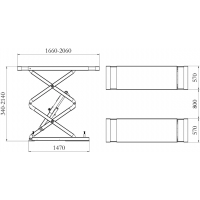 Pont élévateur ciseaux 3,5 t : Dimensions