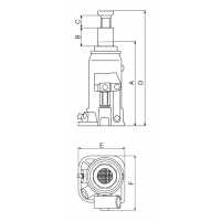 Cric bouteille hydraulique 15 T base soudée - Crics par Consogarage